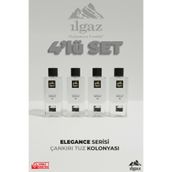ILGAZ Çankırı Tuz Kolonyası 4'lü Set 80 Derece 400 ml | Elegance Series
