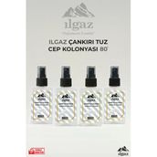 ILGAZ Çankırı Tuz Sprey Kolonya Cep Boy Elegance Series 4'lü Eko Paket - 4x50 ml