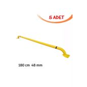 İlgi Trafik OAS-100-5ADET-2MM-SIYAH Araç Stoperi İmalatı Otopark Stoperi Park Stoperi Lastik Sonlandırma 180 Cm Ø48Mm 2Mm Siyah (5 Adet)
