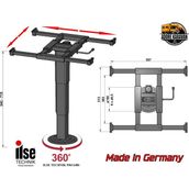 ILSE TECHNIK 5963A08 360° Dönebilen İleri Geri Kaydırmalı Karavan Masa Ayağı