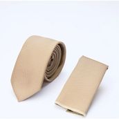 İmza Bej Kuş Gözü Desen 6 Cm Kravat 1090260100 - Standart - Fransız Bej