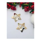 İnDerin Gold Rengi Çok Şık Yıldızlı Çıtçıtlı Saç Tokası 2' li (3 cm)
