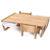 Industrial Living 2 Kişilik Çocuk Masası – Çocuk Etkinlik Masası -Oyun-Hamur-Çalışma Aktivite Masası-Ders Masası Ceviz Mdf - Beyaz Çekmeceli - 63x88x43 - Ceviz - Beyaz