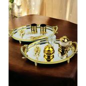 Infinity Gold Şık Söz Nişan Tepsisi gold