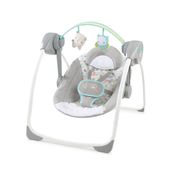 Ingenuity Comfort 2 Go Kompakt Taşınabilir 6 Vitesli Müzikli Bebek Salıncağı, Kolay Seyahat için Katlanır - Hayali Orman, 0-9 Ay