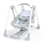 Ingenuity Convertme 2'Si 1 Arada Kompakt Taşınabilir Bebek Salıncağı Ve Bebek Koltuğu, Akülü Titreşimler, Otomatik Sallanma, Doğa Sesleri -