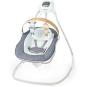 Ingenuity Simplecomfort Kompakt Yatıştırıcı Salıncak, Döner Çubuk, Dönen Koltuk, 6 Hız Seçeneği, 0 Aylık İle 9 Aylık Arasındaki Bebekler İçin, 9 Kg’a Kadar, Chambray