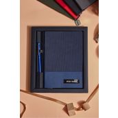 inkglo Lacivert Termo Deri Kadife Dokunuş Mavi Kalem Kutulu Kişiye Özel Çizgili Düz Defter