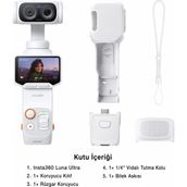 INSTA360 Luna Ultra Standart Bundle 8k Çift Lensli Gimbal Beyaz Aksiyon Kamerası