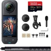 INSTA360 X5 512GB Motosiklet Paketi Siyah Aksiyon Kamerası 8K Çözünürlük ve Türkçe Menü