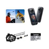Insta360 X5 Aksiyon Kamerası 128 GB Kayak Kiti Su Geçirmez 15 m Wireless Özellikli - Siyah