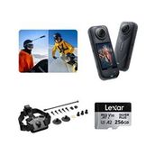 Insta360 X5 Aksiyon Kamerası 256 GB Kayak Kiti Su Geçirmez 15 m Özellikli Siyah