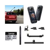 Insta360 X5 Aksiyon Kamerası - Racing Araç Kit 64 GB - Siyah