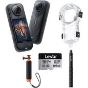 INSTA360 X5 Dalış Paketi 64 GB Su Geçirmez Özellikli Aksiyon Kamerası ile Eşsiz Deneyimler