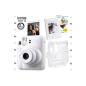 Instax Mini 12 Beyaz 20'li Film Mini Albüm Şeffaf Kılıf ve Fotoğraf Makinesi Seti