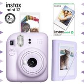 Instax Mini 12 Lila Fotoğraf Makinesi 10'lu Film ve Mini Albüm Seti