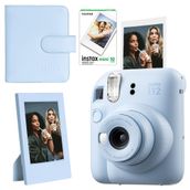 Instax Mini 12 Mavi 10'lu Film Çerçeve Kare Albüm ve Fotoğraf Makinesi Seti