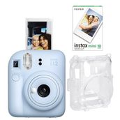 Instax Mini 12 Mavi 10'lu Film Şeffaf Kılıf ve Fotoğraf Makinesi Seti