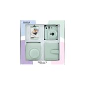 Instax Mini 12 Yeşil 10'lu Film Kare Albüm Deri Kılıf Bundle Box ve Fotoğraf Makinesi