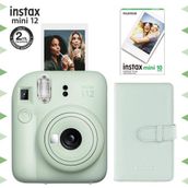Instax Mini 12 Yeşil 10'lu Film Laporta Albüm ve Fotoğraf Makinesi Seti