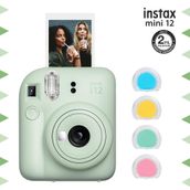 Instax Mini 12 Yeşil Fotoğraf Makinesi ve 4'lü Renkli Lens Seti
