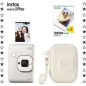 Instax Mini LiPlay Misty White 20'li Film Çanta ve Fotoğraf Makinesi Hediye Seti