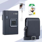 Instax Mini Liplay Plus Midnight Blue 20'li Film Çanta Kıskaç ve Fotoğraf Makinesi Hediye Seti