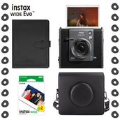 Instax Wide Evo 20'li Film Albüm Deri Kılıflı ve Fotoğraf Makinesi Hediye Seti