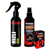 Interwax 2'li Oto Bakım Seti Hızlı Cila 230 Ml + Torpido Yenileme Ve Koruma Sütü 200 Ml + Sünger