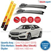 Inwells Honda Civic 2017-2019 FC5 Muz Silecek Takımı
