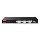 IP-COM G1128-24-410W 24 Port Gigabit 2 Uplink 2-SFP 370 W Tam POE Rack Monut Switch