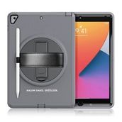 iPad 10.2 7.Nesil Hand Strap - Gri Tablet Kılıfı