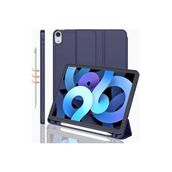 Ipad Air 11 Inç 6.nesil Ile Uyumlu Tablet Kılıfı Standlı Uyku Modlu Kalem Bölmeli Akıllı Kılıf - Lacivert