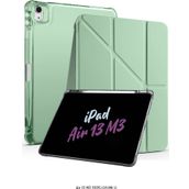 İpad Air 13 İnç 2025 M3 Çip Uyumlu Kalem Bölmeli Standlı Akıllı Fuchsia Trifolding Tablet Kılıfı