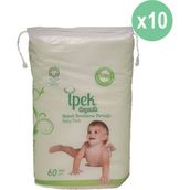 İpek Organik 10x60'lı Bebek Temizleme Pamuğu