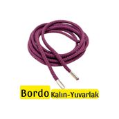 ipekbazaar 150 Cm Yuvarlak Bağcık, 60cm-350cm Istenilen Uzunlukta Metal Uçlu Fitilli Ayakkabı Bağcığı, 1 Çift