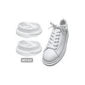 ipekbazaar Exclusice 120 Cm Beyaz Yassı Spor Ayakkabı Bağcığı, Çift Katmanlı Örgülü Sneakers Bağcık, 1 Çift