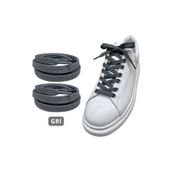 ipekbazaar Exclusice 120 Cm Gri Yassı Spor Ayakkabı Bağcığı, Çift Katmanlı Örgülü Sneakers Bağcık, 1 Çift
