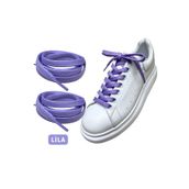 ipekbazaar Exclusice 120 Cm Lila Yassı Spor Ayakkabı Bağcığı, Çift Katmanlı Örgülü Sneakers Bağcık, 1 Çift