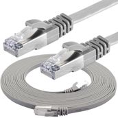 IRENIS CAT7 Yassı FTP Gri 50 cm Ethernet Network Lan İnternet Kablosu