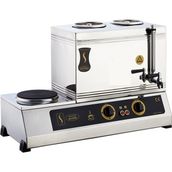 Işıkgaz Silverinox 30'luk Elektrikli 20 lt 2 Demlikli Çay Kazanı