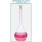 Isolab 013.01.300 Balon Joje Standard Şeffaf Mavi Skala 300 ml Ns 14/24 2 Adet