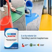 İsonem Jel Beton Çimento Esaslı Kendiliğinden Yayılan Renkli Jelbeton 20 kg Kraft Torba Yeşil