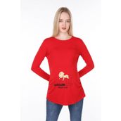 Işşıl 4472 Bebek Yükleniyor Viskon Hamile Uzun Kol T-shirt