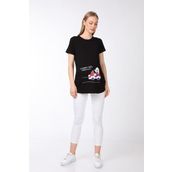Işşıl 4474 Babasının Oğlu Geliyoor Viskon Hamile Kısa Kol T-Shirt