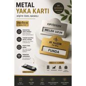 İstanbul Plaket Kişiye Özel Metal Yaka Kartı 48
