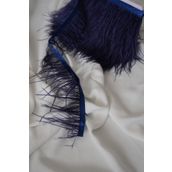 İstoria Bridal Yarım Metre Lacivert Deve Kuşu Tüyü, Şerit Tüy, Otriş, Tüy, Hobi Süsleme Tüyü, Dekoratif Şerit