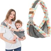 Iulonee Ayarlanabilir Ergonomik Bebek Sling Taşıyıcı Nefes Alabilir, Tek Omuzda Taşınabilir