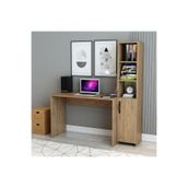 izcodesign Kahverengi Kitaplık | Dolap | Çalışma ve Bilgisayar Masası – Modern Ofis ve Ev Masası