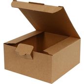 İzivo Kraft 13,5x13,5x6,5 cm 100 Adet Kilitli Kargo Kutusu